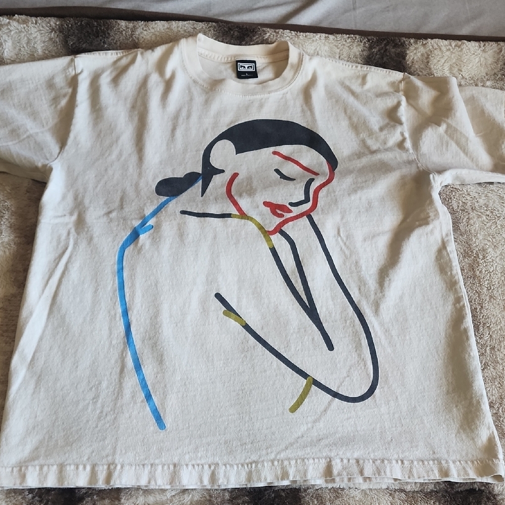 Artistic Graphic T-Shirt in White